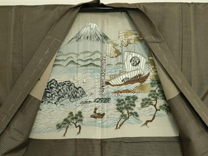 平和屋着物●極上　男性　本場大島紬　アンサンブル　村上絹織物謹製　さが美扱い　証紙付き　逸品　未使用　DZAA7103kh5