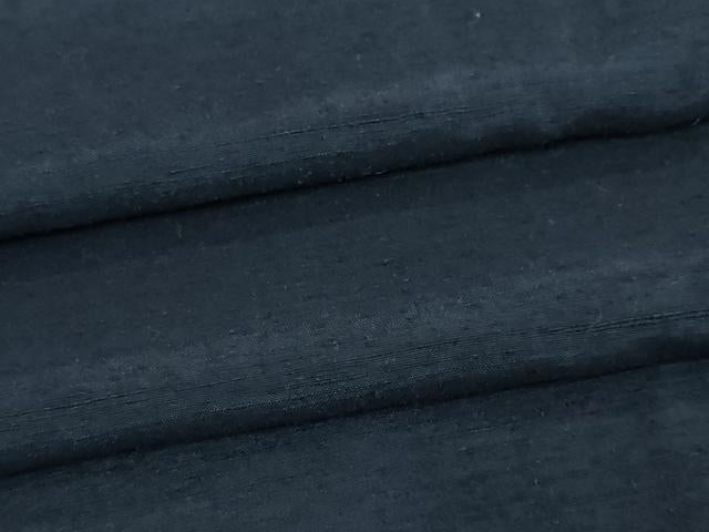 平和屋着物●極上　男性　紬　アンサンブル　色無地　濃紺地　逸品　DZAA7105kh5
