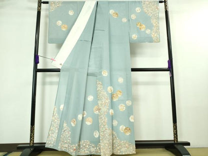 平和屋本店■極上　夏物　訪問着　絽　宝尽くし　雪輪　水色地　金彩　銀座越後屋扱い　逸品　DZAA7119kh5