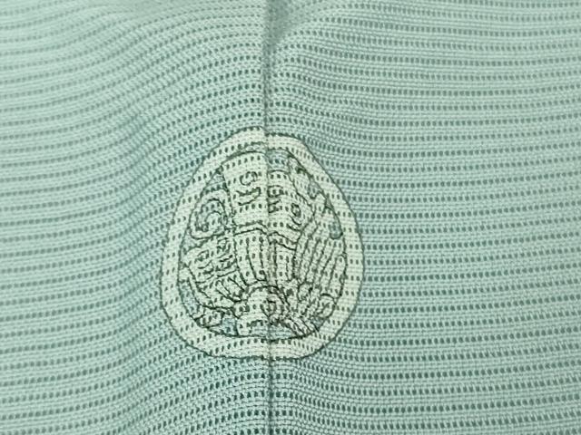 平和屋本店□極上 夏物 訪問着 絽 宝尽くし 雪輪 水色地 金彩 銀座越後屋