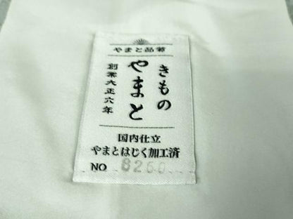 平和屋着物＊極上 夏物 京都西陣・想屋謹製 色無地 刺繍 霞紋紗 白藍色 銀通し地 やまと誂製 逸品 未使用 DZAA7120kh5