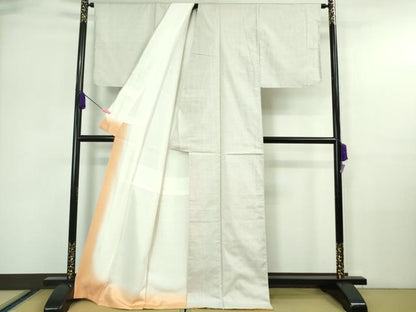 平和屋着物●極上 本場大島紬 白大島 一元絣 田畑織物謹製 証紙付き 逸品 未使用 DZAA7123kh5