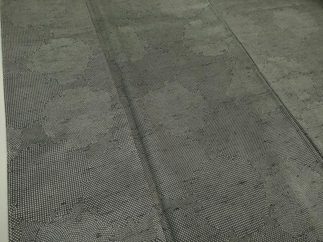 平和屋着物■極上　石川県指定無形文化財　牛首紬　白山工房　手織り　雪輪　証紙付き　逸品　未使用　DZAA7132kh5