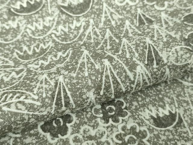 平和屋着物●極上　小紋　お召地　草花風景　逸品　DZAA7135kh5