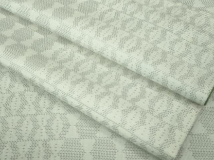 平和屋着物●極上　本場大島紬　白大島　幾何学文様　逸品　DZAA7136kh5