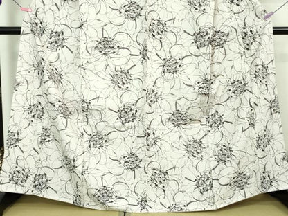 平和屋着物●極上 森英恵・HANAE MORI 小紋・名古屋帯セット 花 桜色地 やまと誂製 洗える着物 逸品 DZAA7144kh5
