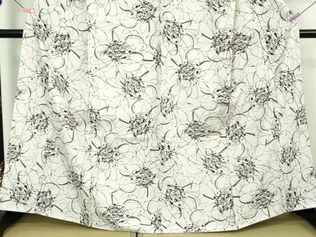 平和屋着物●極上 森英恵・HANAE MORI 小紋・名古屋帯セット 花 桜色地 やまと誂製 洗える着物 逸品 DZAA7144kh5