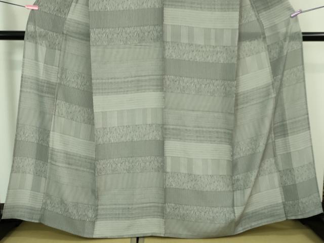 平和屋着物＊極上 夏物 江戸小紋 絽 横段文 黒×白 逸品 DZAA7147kh5