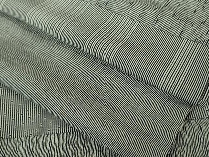 平和屋着物＊極上 夏物 江戸小紋 絽 横段文 黒×白 逸品 DZAA7147kh5