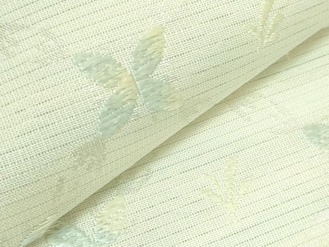 平和屋本店＊極上 夏物 西陣 川島織物 九寸開き名古屋帯 唐織 網目花文 銀糸 証紙付き 逸品 DZAA7203kh5