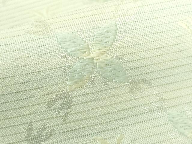 平和屋本店＊極上 夏物 西陣 川島織物 九寸開き名古屋帯 唐織 網目花文 銀糸 証紙付き 逸品 DZAA7203kh5