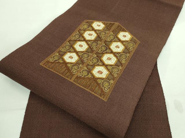 平和屋着物■極上 夏物 京都染織メーカー・貴久樹謹製 野蚕糸 ナチュラルタッサー 八寸名古屋帯 相良刺繍 鈴乃屋扱い 逸品 DZAA7205kh5