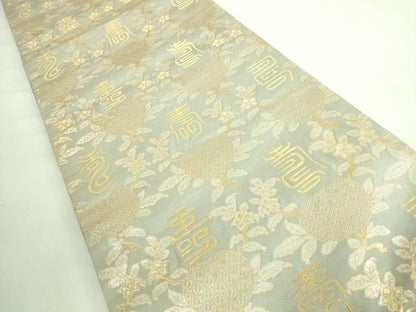 平和屋着物●極上 龍村晋謹製 全通柄袋帯 名物寿橘金襴 金銀糸 逸品 DZAA7223kh5