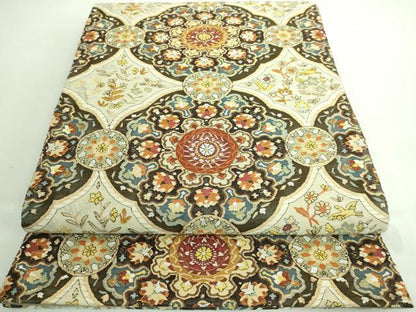 平和屋本店■最高級　明綴れ　全通柄袋帯　正倉院花鳥文　金銀糸　逸品　DZAA7236kh5