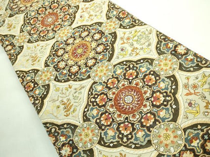 平和屋本店■最高級　明綴れ　全通柄袋帯　正倉院花鳥文　金銀糸　逸品　DZAA7236kh5