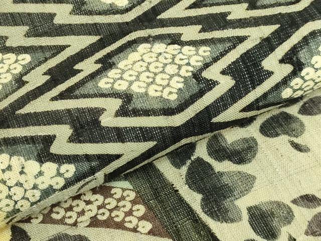 平和屋本店＊極上 夏物 摺型友禅 京都 多ち花 九寸名古屋帯 誰が袖 麻 逸品 未使用 DZAA7239kh5