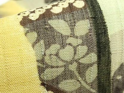 平和屋本店＊極上 夏物 摺型友禅 京都 多ち花 九寸名古屋帯 誰が袖 麻 逸品 未使用 DZAA7239kh5