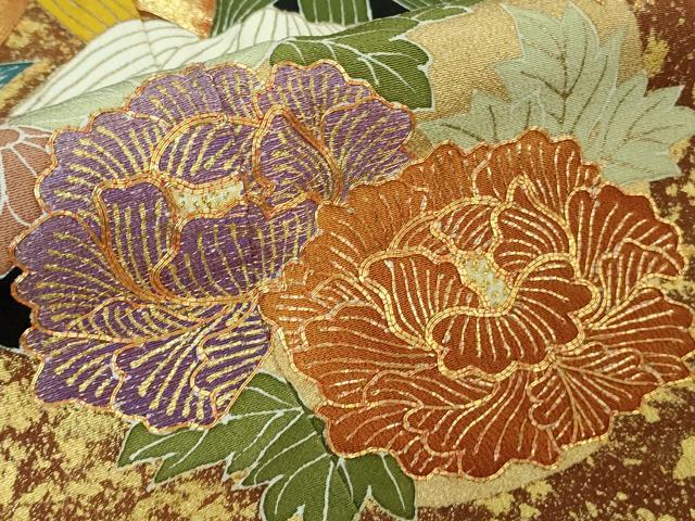 平和屋本店■極上　創業460年・千總　黒留袖　駒刺繍　宝尽くし笹花文　金彩　三越扱い　逸品　DZAA7250kh5