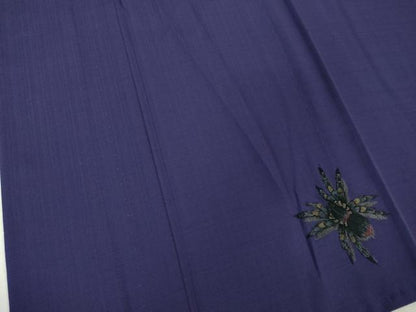 平和屋本店■極上　夏物　撫松庵　セオアルファ　訪問着　総手刺繍　蜘蛛　ディープロイヤルパープル色地　洗える着物　逸品　DZAA7252kh5