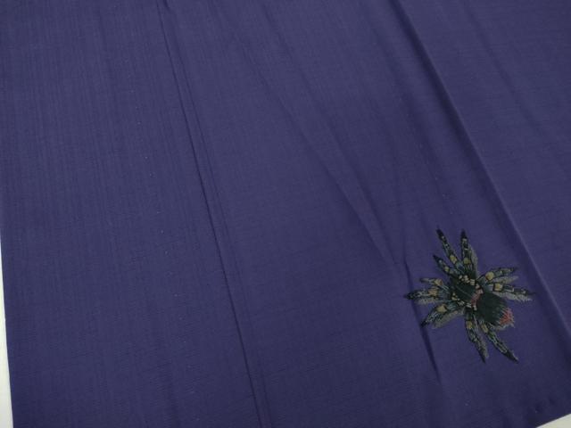 平和屋本店■極上　夏物　撫松庵　セオアルファ　訪問着　総手刺繍　蜘蛛　ディープロイヤルパープル色地　洗える着物　逸品　DZAA7252kh5
