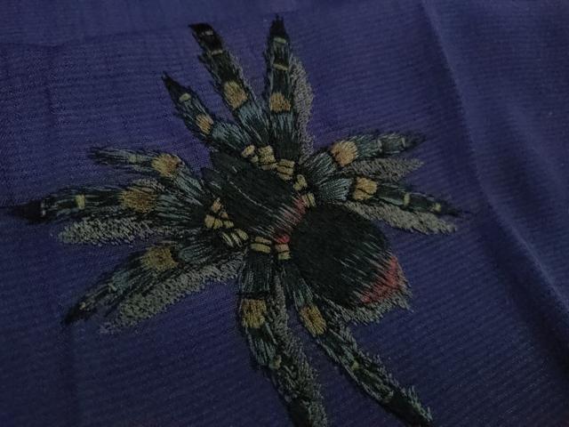 平和屋本店■極上　夏物　撫松庵　セオアルファ　訪問着　総手刺繍　蜘蛛　ディープロイヤルパープル色地　洗える着物　逸品　DZAA7252kh5
