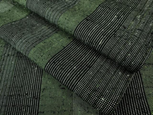 平和屋本店■希少　ざざんざ織　伊兵衛織　単衣　間道　逸品　DZAA7254kh5