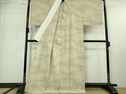 平和屋着物▽極上 本塩沢 単衣 本塩沢絣 110亀甲 唐草文 証紙付き 逸品 DZAA7270kh5