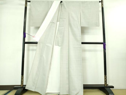 平和屋本店■極上　本塩沢　単衣　74山十字絣　宮田織物謹製　証紙付き　逸品　未使用　DZAA7271kh5
