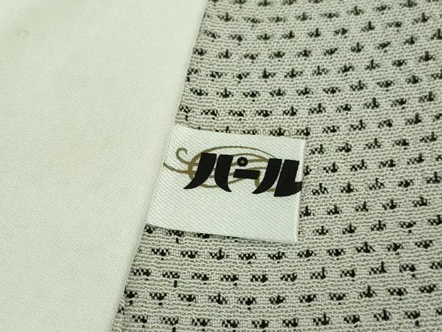 平和屋本店■極上　本塩沢　単衣　74山十字絣　宮田織物謹製　証紙付き　逸品　未使用　DZAA7271kh5