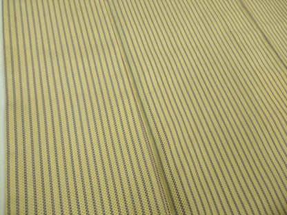 平和屋本店■極上　山下八百子　本場黄八丈　市松綾織　紬　縞　逸品　DZAA7272kh5