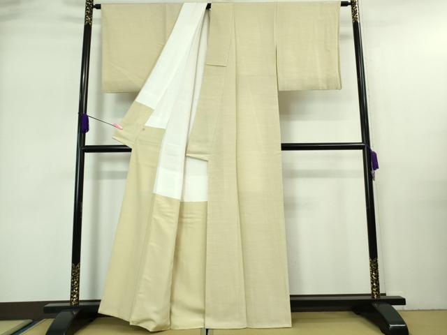 平和屋着物●極上　色無地　お召地　鳥の子色　高島屋扱い　逸品　未使用　DZAA7275kh5