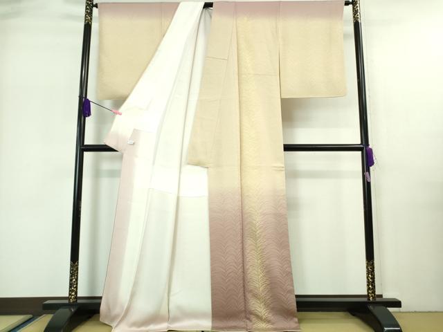 平和屋着物●極上 皇室献上作家 北出与三郎 訪問着 大王松 暈し染め 金彩 逸品 DZAA7276kh5