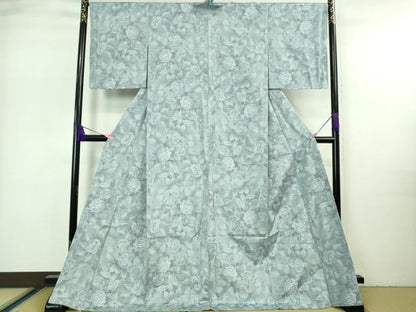 平和屋本店■極上　都喜ヱ門　本場大島紬　ロング丈　薔薇　バラ　藤絹織物謹製　やまと誂製　逸品　未使用　DZAA7280kh5