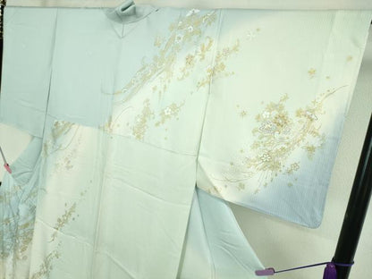 平和屋本店■極上　訪問着　舞蝶花文　暈し染め　金銀彩　逸品　DZAA7283kh5