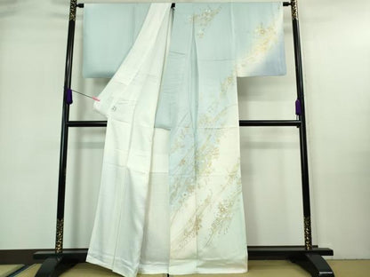 平和屋本店■極上　訪問着　舞蝶花文　暈し染め　金銀彩　逸品　DZAA7283kh5
