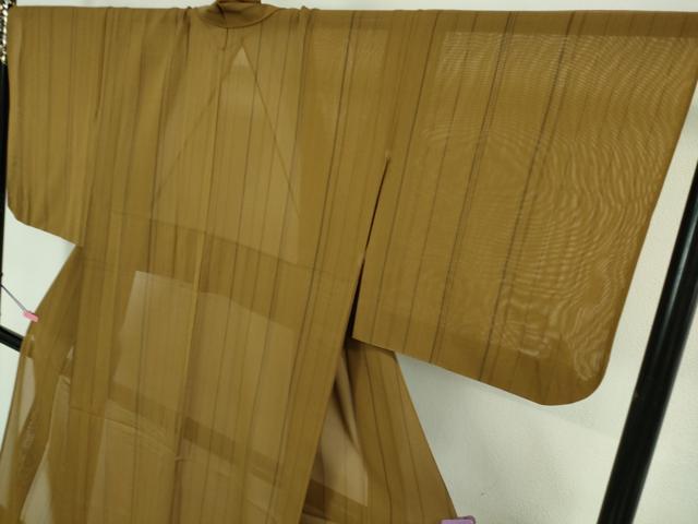 平和屋本店＊希少 夏物 本場黄八丈 夏黄八 紗紬 間道 逸品 DZAA7291kh5