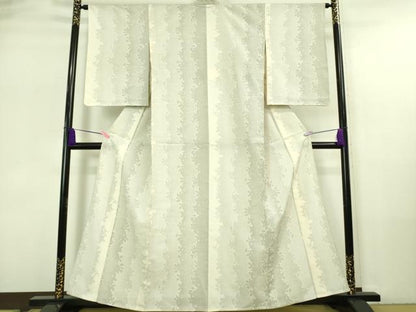 平和屋着物▽極上 本塩沢 単衣 草葉シルエット 逸品 未使用 DZAA7295kh5
