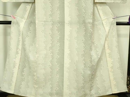 平和屋着物▽極上 本塩沢 単衣 草葉シルエット 逸品 未使用 DZAA7295kh5