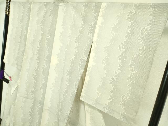 平和屋着物▽極上 本塩沢 単衣 草葉シルエット 逸品 未使用 DZAA7295kh5