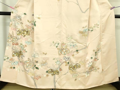 平和屋本店■極上　創業460年・千總　訪問着　駒刺繍　桐花文　桜色地　金彩　そごう百貨店扱い　逸品　DZAA7297kh5