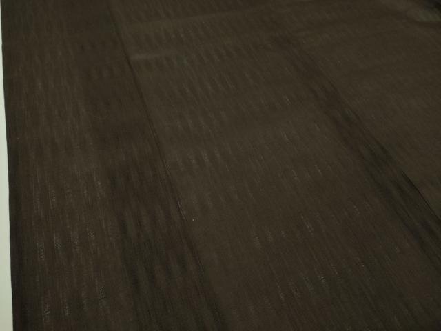 平和屋着物＊極上 夏物 紗紬 立涌紋紗 色無地 黒紅色 逸品 DZAA7311kh5