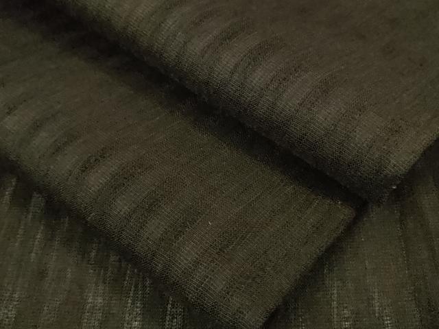 平和屋着物＊極上 夏物 紗紬 立涌紋紗 色無地 黒紅色 逸品 DZAA7311kh5