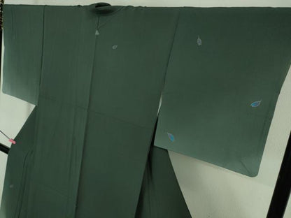 平和屋着物■極上　世界的人形師 辻村寿三郎　ジュサブロー　訪問着　刺繍　舞桜　御召茶色地　暈し染め　金彩　縮緬地　逸品　DZAA7317kh5