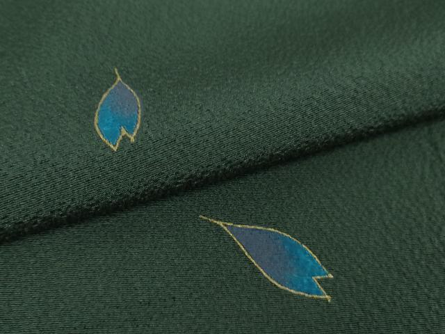 平和屋着物■極上　世界的人形師 辻村寿三郎　ジュサブロー　訪問着　刺繍　舞桜　御召茶色地　暈し染め　金彩　縮緬地　逸品　DZAA7317kh5