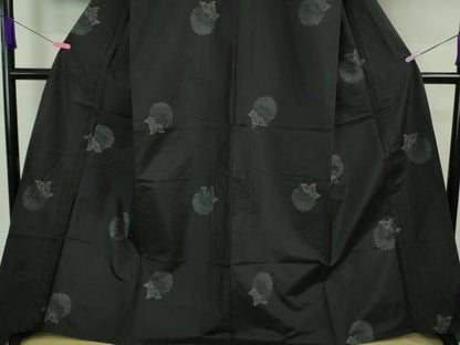 平和屋着物▽極上 本場大島紬 単衣 雪輪花鳥文 やまと誂製 逸品 未使用 DZAA7333kh5