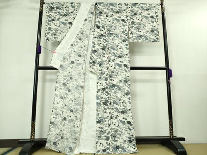 平和屋着物＊極上 夏物 伝統工芸士江戸小紋 堅駒絽 染師 吉江明 江戸の彩 まるやま扱い 反端付き 逸品 DZAA7336kh5