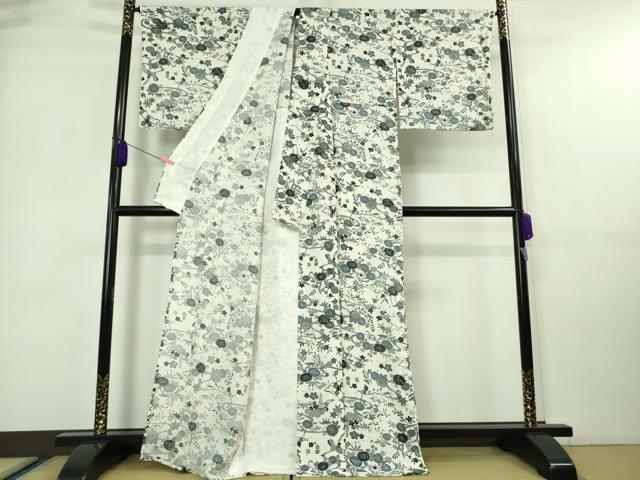 平和屋着物＊極上 夏物 伝統工芸士江戸小紋 堅駒絽 染師 吉江明 江戸の彩 まるやま扱い 反端付き 逸品 DZAA7336kh5