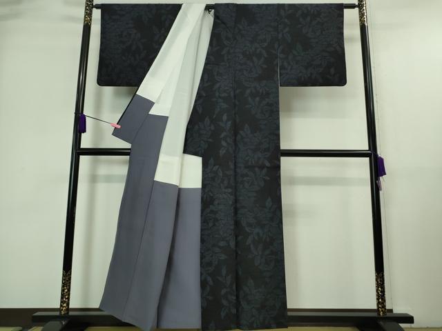 平和屋着物●極上　本場結城紬　重要無形文化　奥順謹製　80亀甲　草花文　戸部井謹製　鑑定証・証紙付き　逸品　DZAA7339kh5