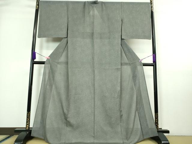 平和屋着物＊極上 夏物 江戸小紋 両面染 絽 鮫小紋柄 黒地 まるやま扱い 反端付き 逸品 DZAA7344kh5