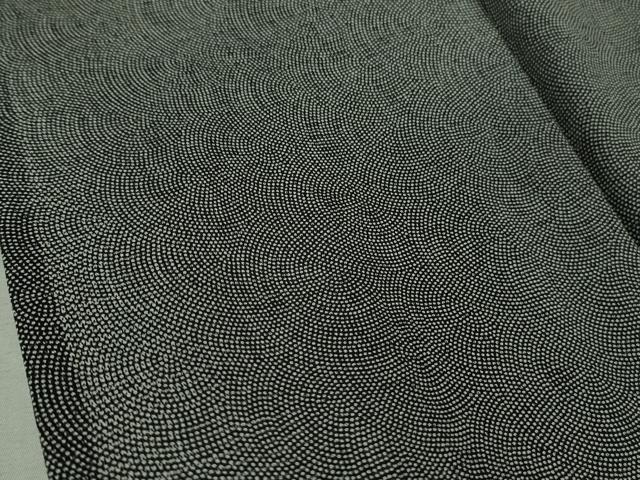 平和屋着物＊極上 夏物 江戸小紋 両面染 絽 鮫小紋柄 黒地 まるやま扱い 反端付き 逸品 DZAA7344kh5